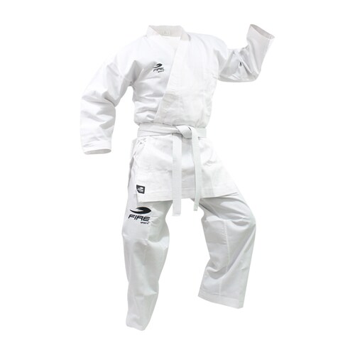 Karategui Uniforme Unisex Fire Sports Traje Karate Blanco Juvenil/Adulto
