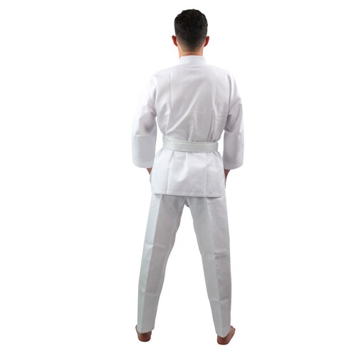 Dobok Uniforme Unisex Fire Sports Traje Taekwondo Blanco Juvenil/Adulto