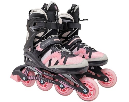 Patines en linea Fitness Chicago Rosa con Fundas y Maleta Omniroller de Regalo!