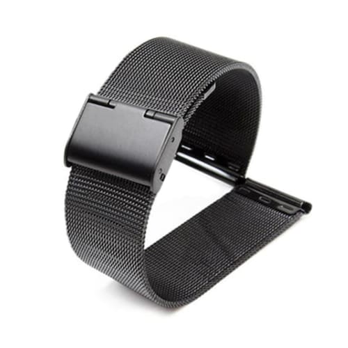 Correa para reloj de malla acero inoxidable de 42-44mm Color Negro