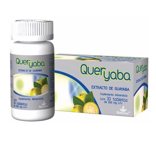 Queryaba, 30 Tabletas, 500 mg c/u, Extracto de Guayaba