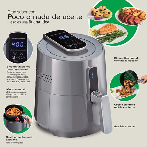 Hamilton Beach 35051 Freidora de Aire Digital con Capacidad de 3.5 Litros