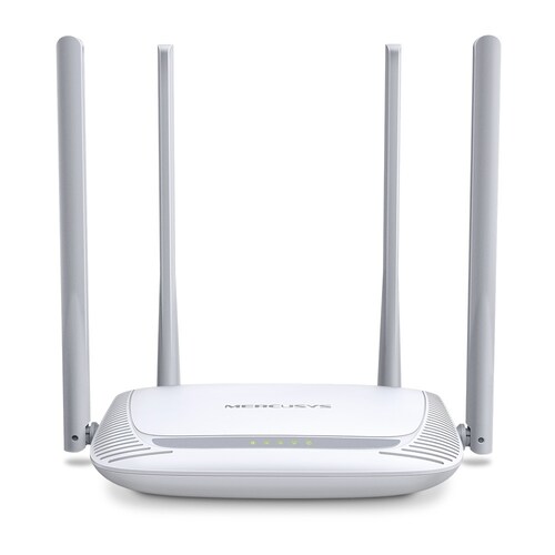 Router 300 Mbit/s Omnidireccional 4 Antenas PC Lap Modem Blanco RJ45 4 Puertos MW325R Enthernet