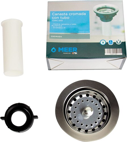 Tarja Sencilla con Escurridero Derecho para Empotrar (80 cm x 50 cm con 15.25 cm de Profundidad) Incluye Kit completo de Instalación