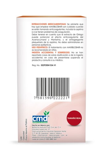 Maxibiloba, 60 Comprimidos, Capacidad de Atencion y Concentracion