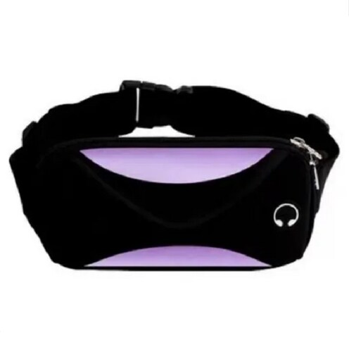 Riñonera Deportiva Elástica E Impermeable Unisex Para Correr Violeta