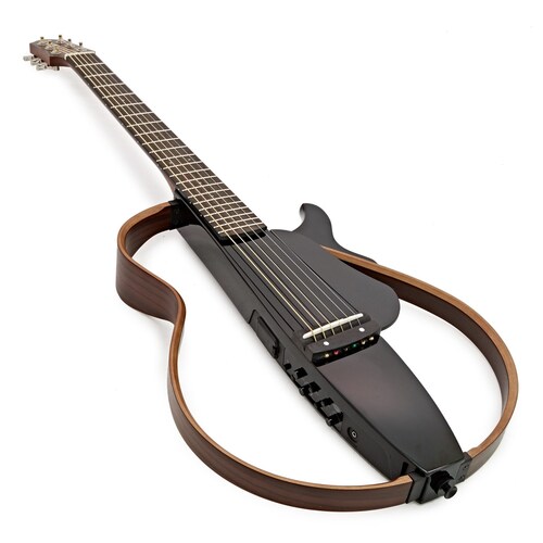 Guitarra Silent Cuerdas de Acero Yamaha SLG200S-Negro Translúcido