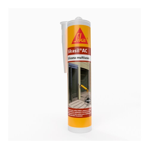 Sellador de silicón acético sikasil ac  cartucho 0.294 kg 