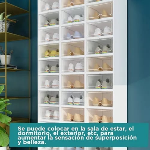 12 Piezas Cajas Organizadoras Apilables Para Zapatos