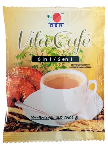 Cafe Instantaneo DXN Vita Cafe, 20 Sobres de 21g.