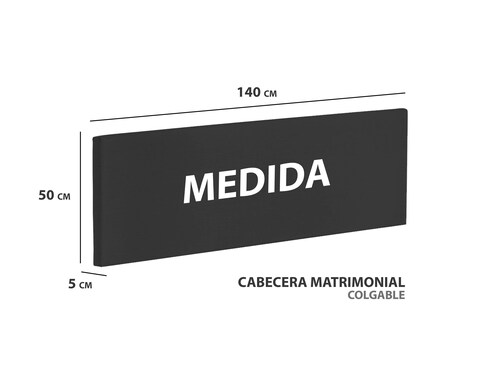 Cabecera Matrimonial Colgante Económica - Tinto