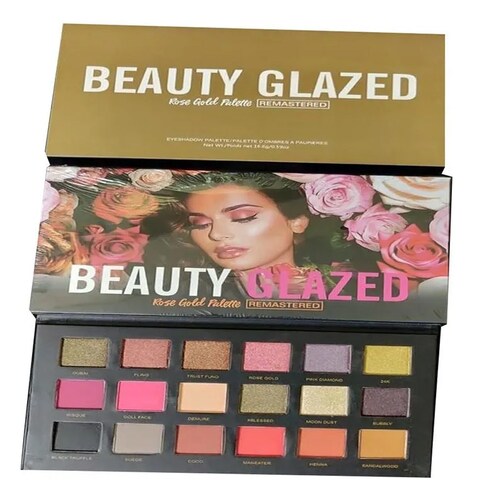 Paleta de sombras de ojos mate Maquillaje Rose Gold Remastered, caja
