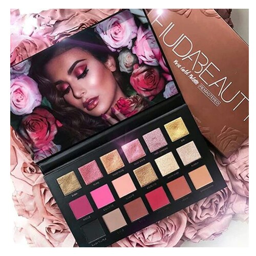 Paleta de sombras de ojos mate Maquillaje Rose Gold Remastered, caja