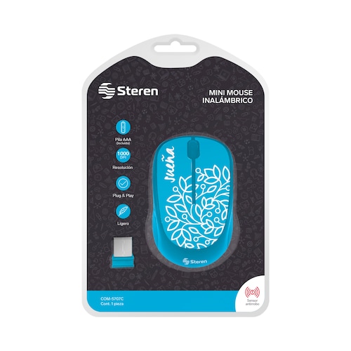 Mini Mouse Inalámbrico Steren 1000 Dpi´s Óptico COM-5707C