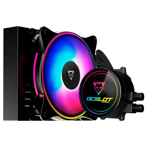 Disipador De Enfriamiento Liquido 120mm Rgb Intel Socket Cpus Amd Cpu Apus Negro Pc OEL120