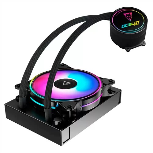 Disipador De Enfriamiento Liquido 120mm Rgb Intel Socket Cpus Amd Cpu Apus Negro Pc OEL120