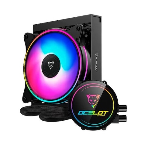 Disipador De Enfriamiento Liquido 120mm Rgb Intel Socket Cpus Amd Cpu Apus Negro Pc OEL120