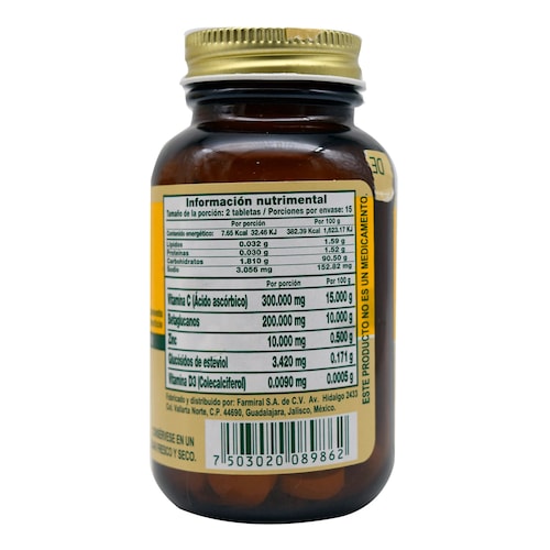 C-vym, Vitamina C, Betaglucanos, Zinc, Vitamina D3, 30 Tabletas, 1000 mg c/u