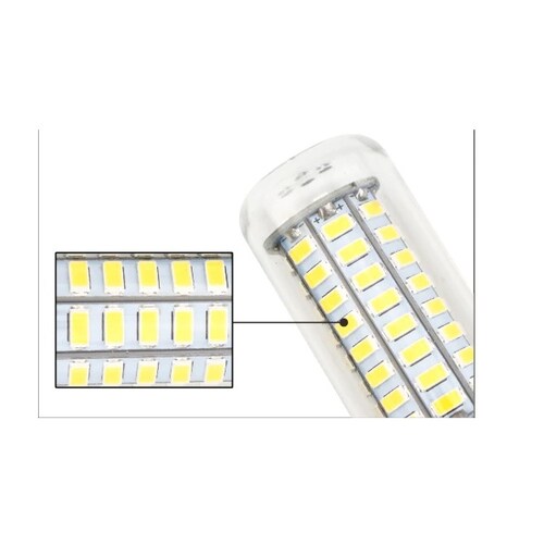 Bombilla Foco LED mazorca de maíz lámpara vela 24 LEDS Base E14 Iluminación FOCO24E14 Blanco Frio