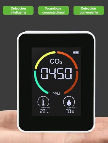 Termometro Digital para Establecimientos Hogares y Oficinas con Detector de Dióxido de Carbono CO2 y Medidor de Humedad / Master / MP-CO2METER