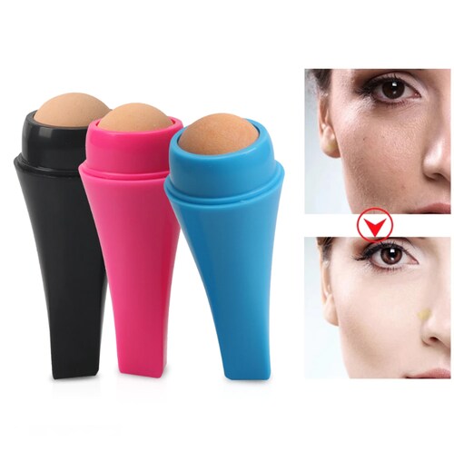 Rodillo Absorbente de Grasa Facial Piedra Volcánica.