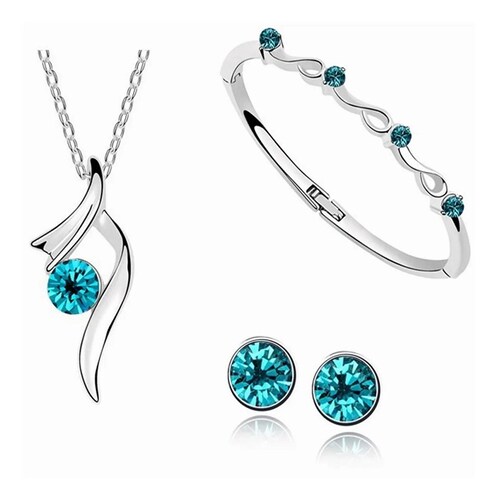 Conjunto De Joyas Para Mujer Celeste