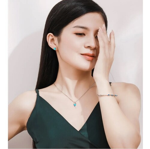 Conjunto De Joyas Para Mujer Celeste