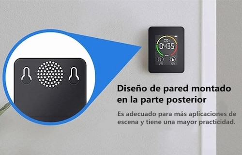 Termometro Digital para Establecimientos Hogares y Oficinas con Detector de Dióxido de Carbono CO2 y Medidor de Humedad / Master / MP-CO2METER