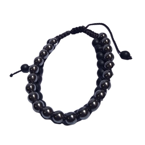 Pulsera Acerina Cristal Negro EZOR