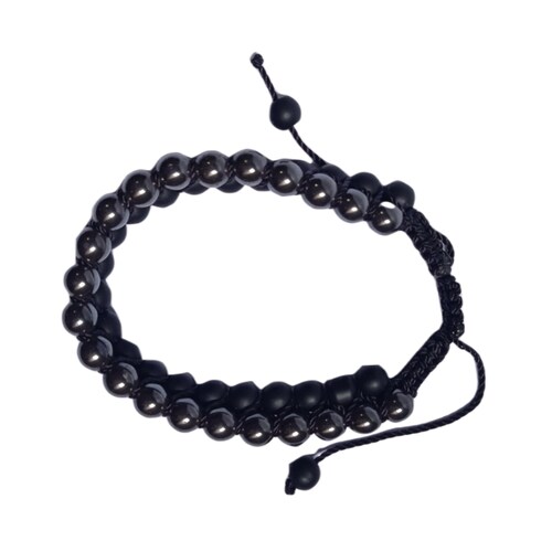 Pulsera Acerina Cristal Negro EZOR