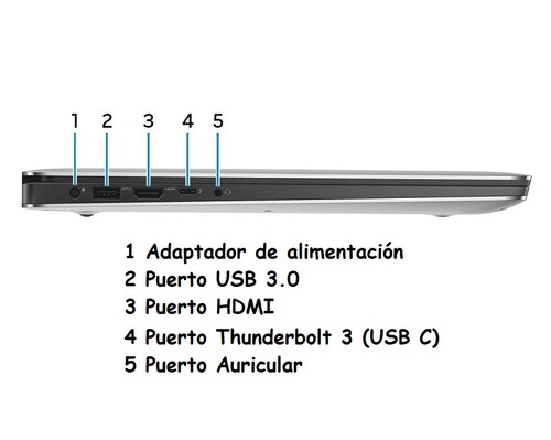 Dell Precision 5520 Core i7-7820hq 2,90 GHz, 16gb Ram 512gb SSD, NVIDIA Quadro M1200 4GB, Pantalla Touch 15.6" Grado A Reacondicionado 