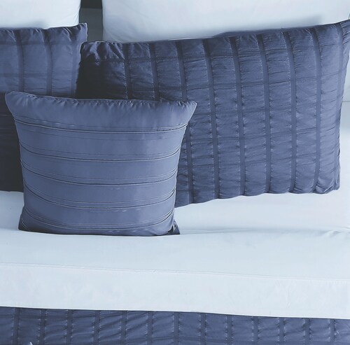 Edredón Suave Queen 5 Pzas Kane Azul Navy - Modern Threads