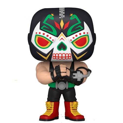 Funko Pop Heroes: Dia de los DC- Bane #412 Bane Edicion Especial Brilla Oscuridad 58188 con Protector de Acrilico