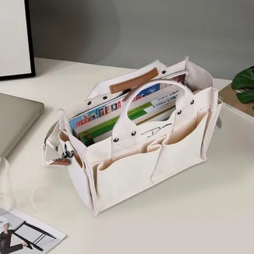 Bolso De Hombro De Cuero Sintético Con Bolsillos P/mujer