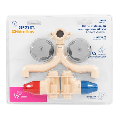 KIT de conexiones y válvulas CPVC para instalación regadera