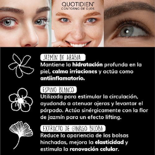 Contorno de Ojos Jazmín de Arabia + Espino Blanco Skin Care Quotidien 15ml