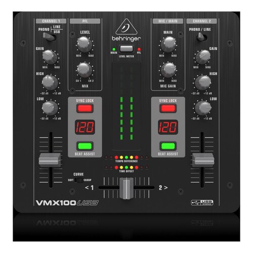 Mezcladora Dj Behringer Vmx100usb 2 Canales Profesional.