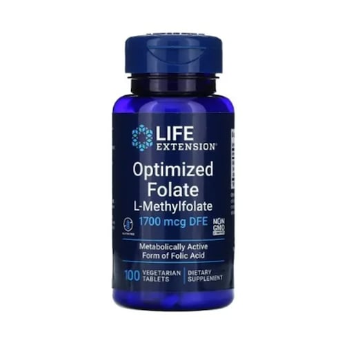 Folato De Metilo Vitamina B 1700 Mcg 100 Tabs Life Extension