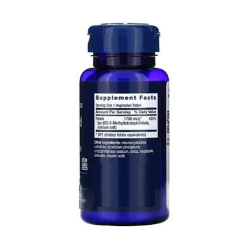 Folato De Metilo Vitamina B 1700 Mcg 100 Tabs Life Extension