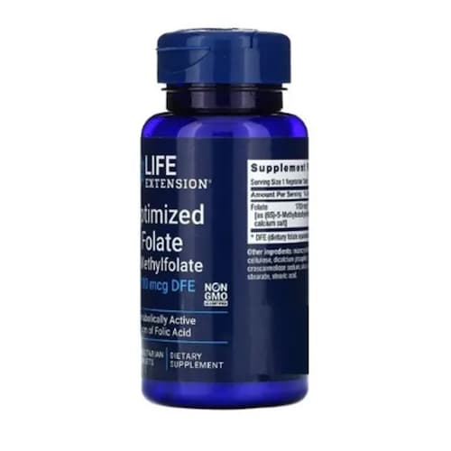 Folato De Metilo Vitamina B 1700 Mcg 100 Tabs Life Extension