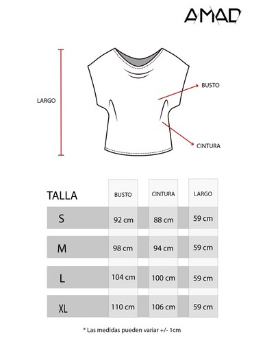 Playera holgada hombro caído AMAD para dama 
