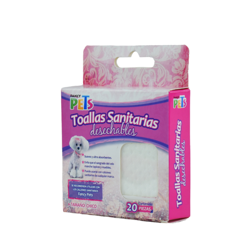 Toallas Sanitarias Para Perrita En Celo Tamaño Chico 20 Pzas 