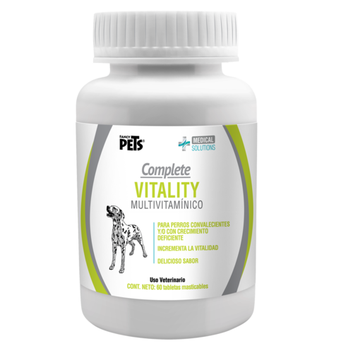 Tabletas Masticables Para Perros Multivitaminico Vitality 