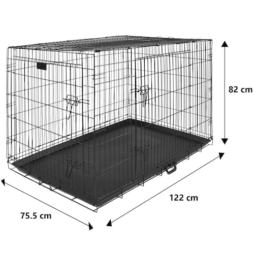 Jaula Perro Metalica Plegable 121 X 75.5 X 82 Transportadora