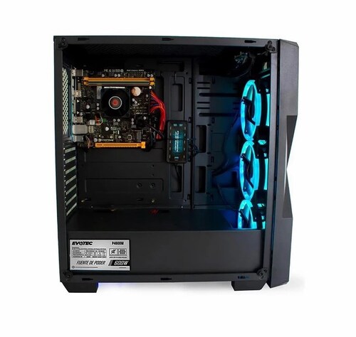 Gabinete Gaming X Crystal Case Full ATX Negro Panel Lateral Cristal Templado Gamer NA-0605