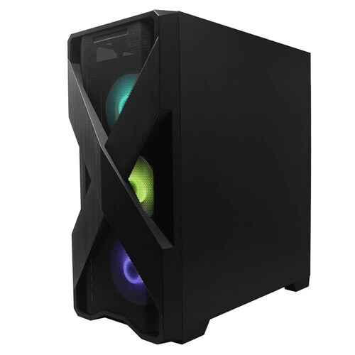 Gabinete Gaming X Crystal Case Full ATX Negro Panel Lateral Cristal Templado Gamer NA-0605