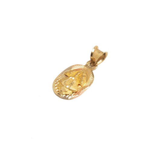 Medalla Virgen de Juquila en Oro de 10 Kilates.