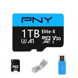 Memoria MicroSD PNY de 1 TB con adaptadores USB y SD de regalo