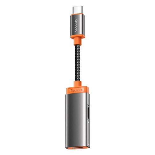 Adaptador USB Tipo C 2 en 1 Carga y Transmite Audio .