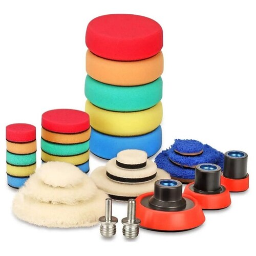 Kit Para Pulir Auto 27 Piezas Borla Para Pulir 3 Pulgada.